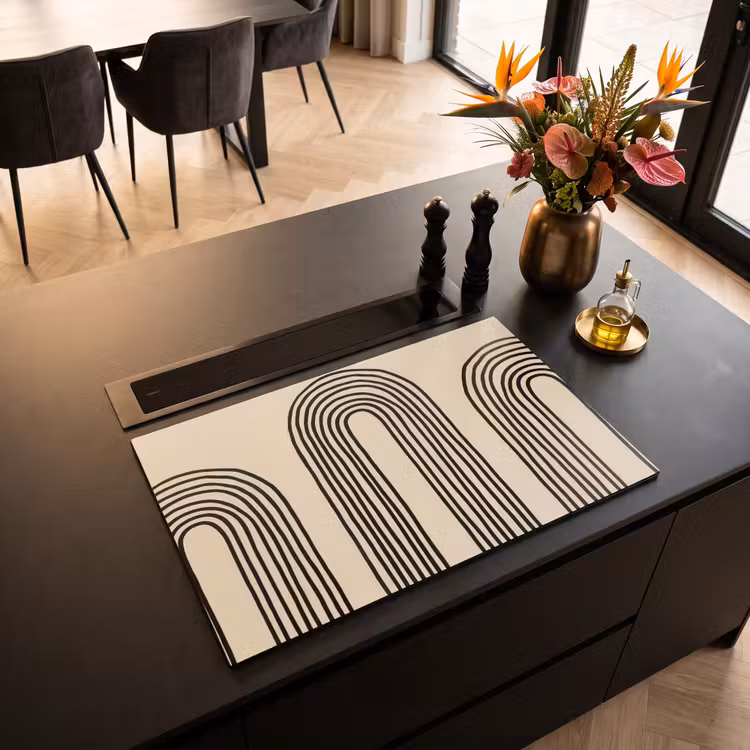 Inductie beschermer - Boogvormen - Zwart - Strak — 3