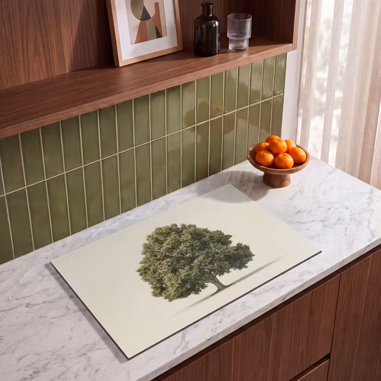 Inductie beschermer - Eikenboom - Groen - Lichte achtergrond — 4