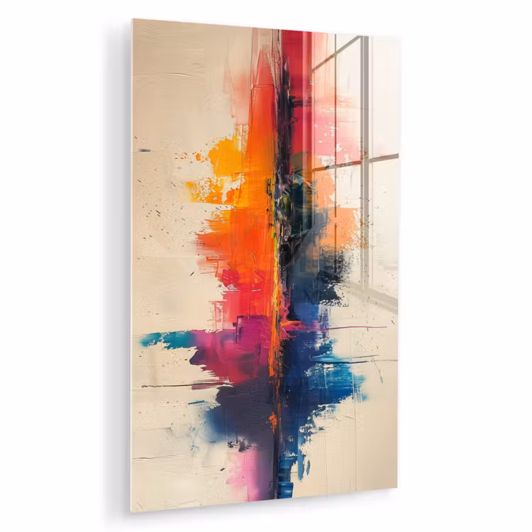 Glas schilderij - Watercolor - Kunst - Modern — 1