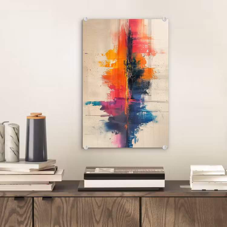Glas schilderij - Watercolor - Kunst - Modern — 2