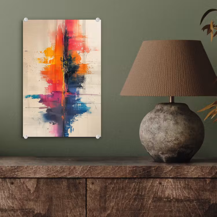 Glas schilderij - Watercolor - Kunst - Modern — 4