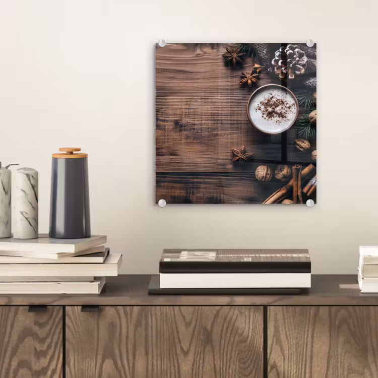 Glas schilderij - Winter - Houtlook - Stilleven — 2