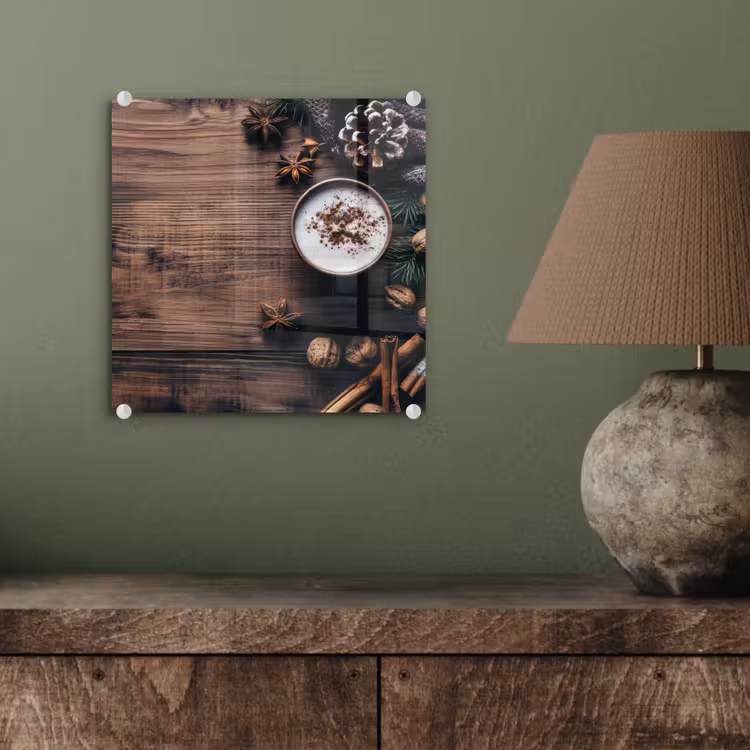 Glas schilderij - Winter - Houtlook - Stilleven — 4