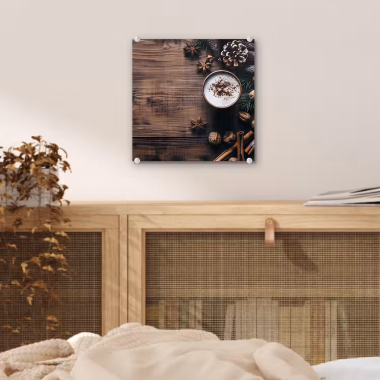 Glas schilderij - Winter - Houtlook - Stilleven — 5