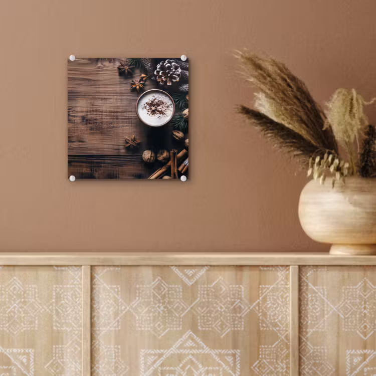 Glas schilderij - Winter - Houtlook - Stilleven — 6