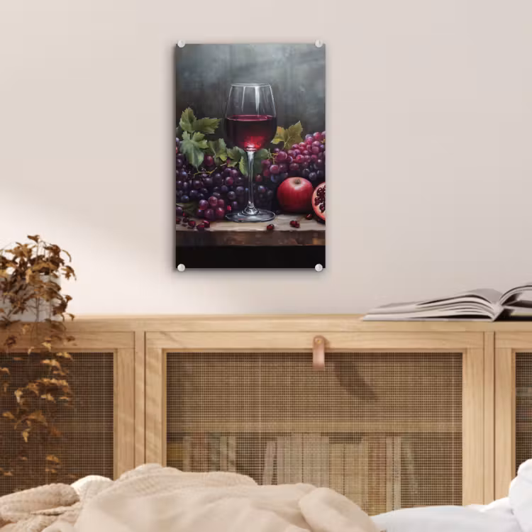 Glas schilderij - Wijn - Fruit - Stilleven — 5