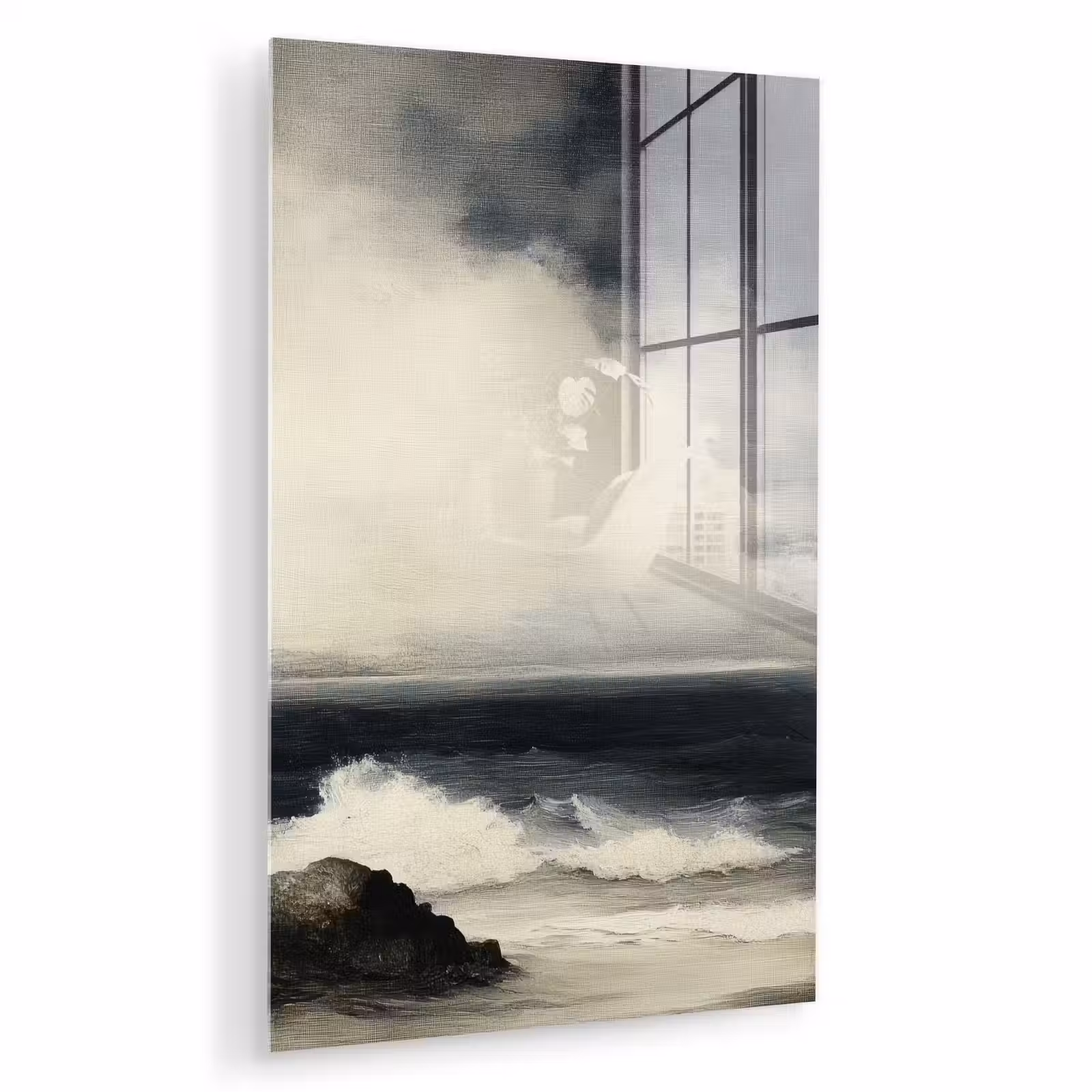 Glas schilderij - Zee - Rotsen - Storm — 1