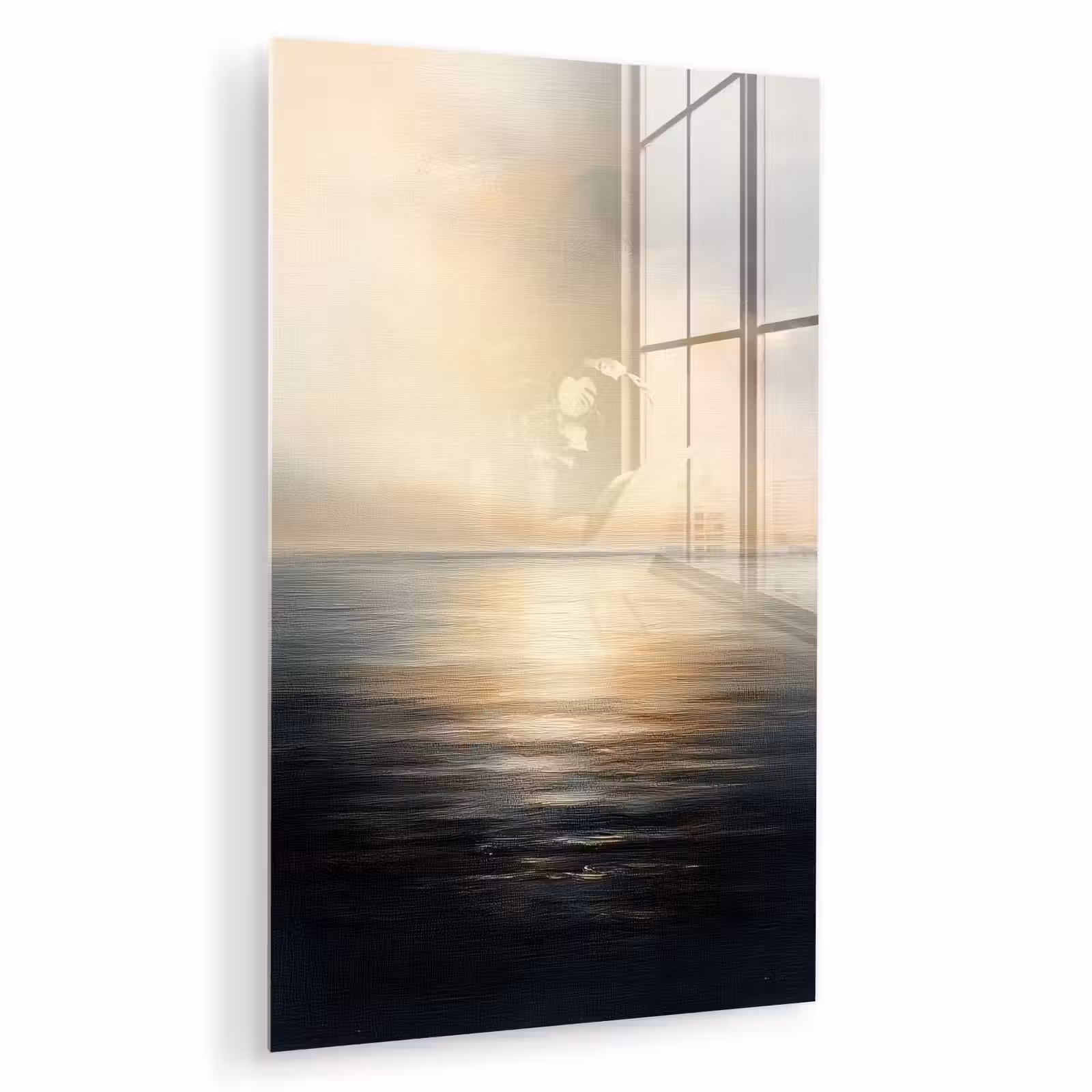 Glas schilderij - Zon - Horizon - Zee — 1