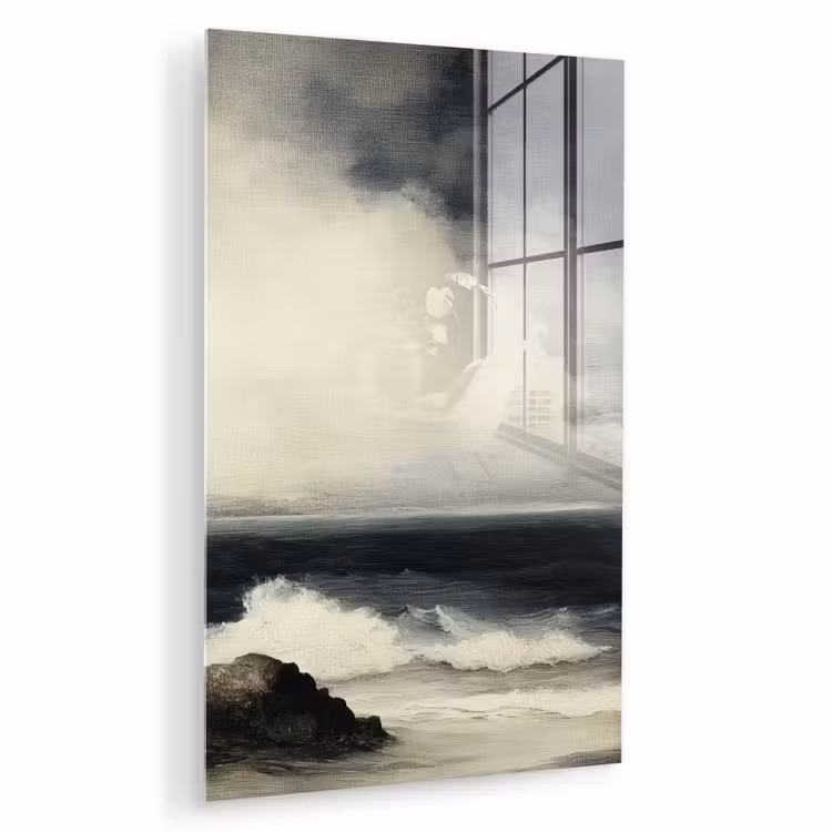 Glas schilderij - Zee - Rotsen - Storm — 1