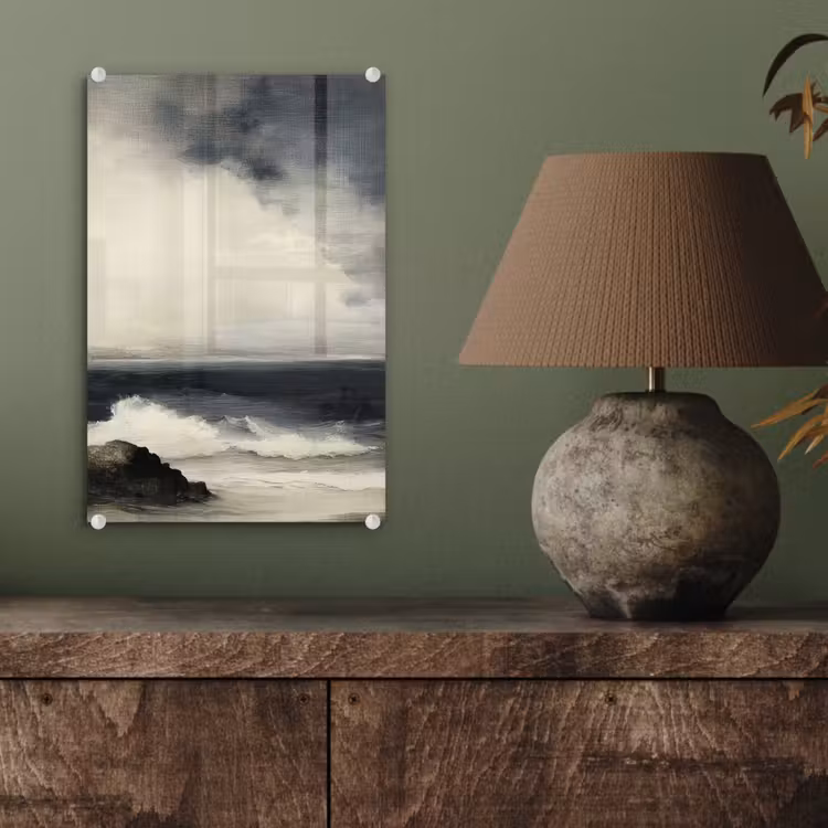 Glas schilderij - Zee - Rotsen - Storm — 4