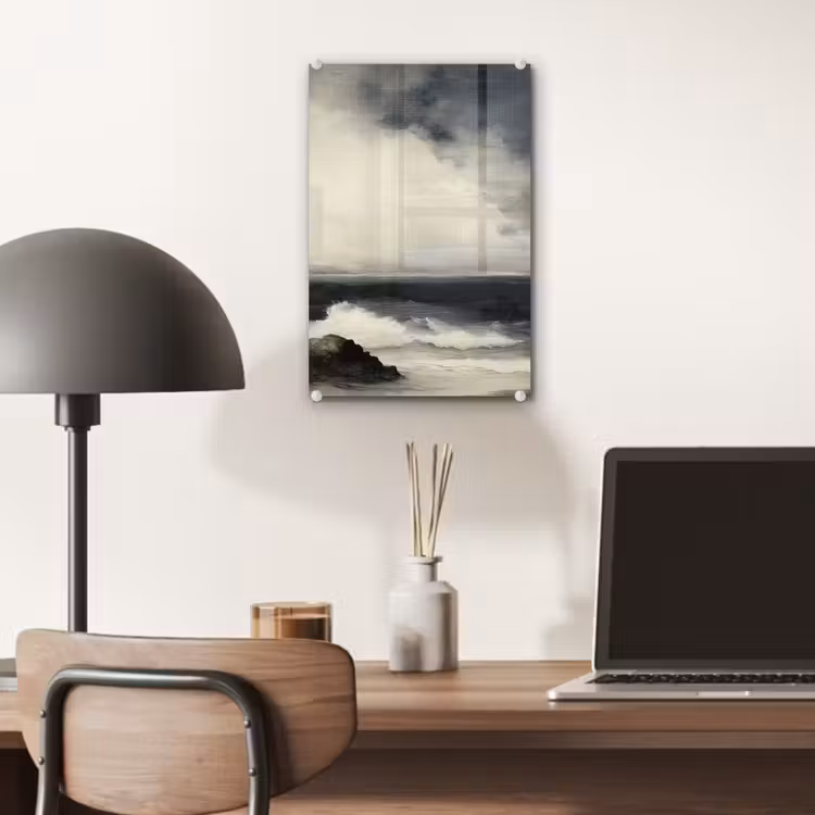 Glas schilderij - Zee - Rotsen - Storm — 7