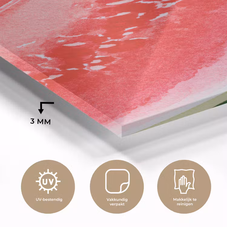 Glas schilderij - Watermeloen - Rood - Zomers — 3