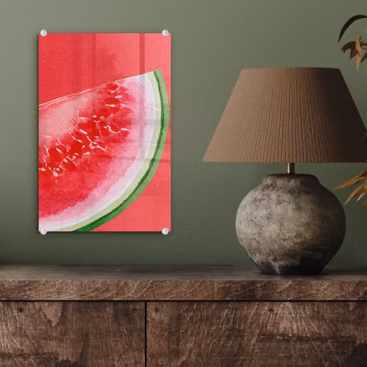 Glas schilderij - Watermeloen - Rood - Zomers — 4