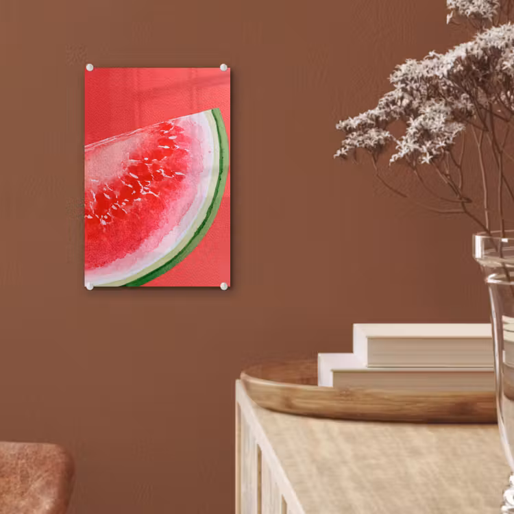 Glas schilderij - Watermeloen - Rood - Zomers — 6
