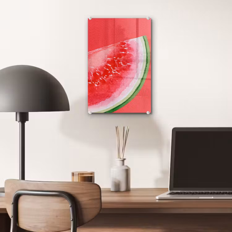 Glas schilderij - Watermeloen - Rood - Zomers — 7