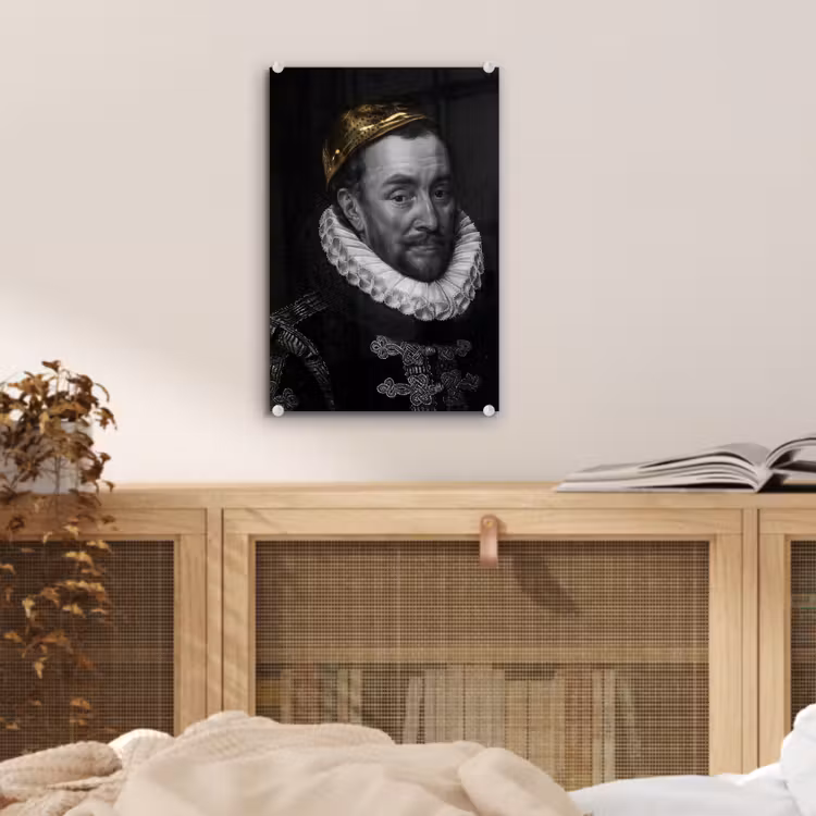 Glas schilderij - Willem van Oranje - Adriaen Thomasz - Goud — 4