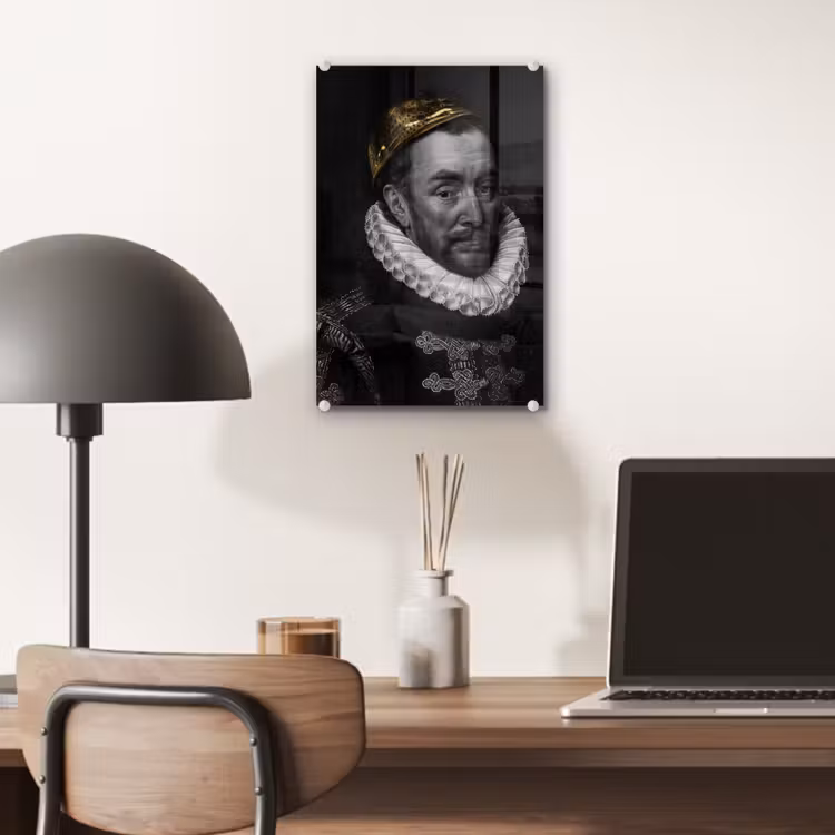 Glas schilderij - Willem van Oranje - Adriaen Thomasz - Goud — 6