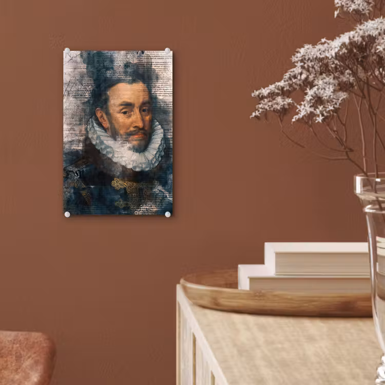 Glas schilderij - Willem van Oranje - Adriaen Thomasz - Krant — 5