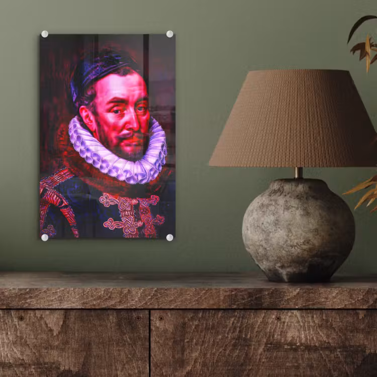 Glas schilderij - Willem van Oranje - Adriaen Thomasz - Oude meesters — 3