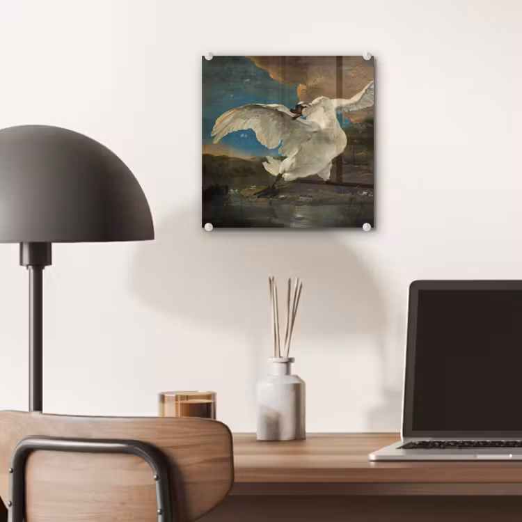 Glas schilderij - Zwaan - Oude meesters - Jan Asselijn — 6