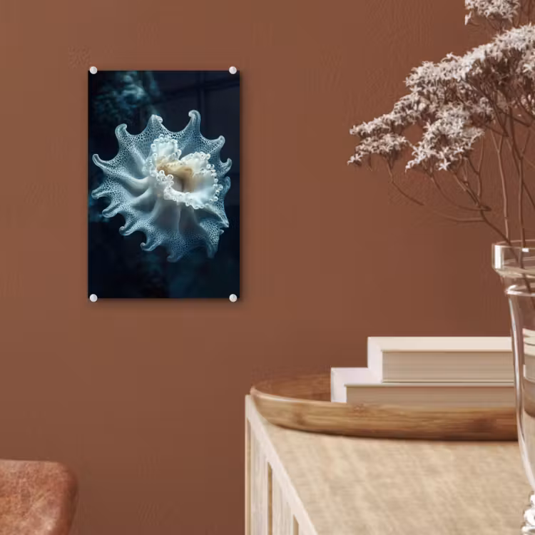 Glas schilderij - Zeewezen - Wit - Golven - Water — 6