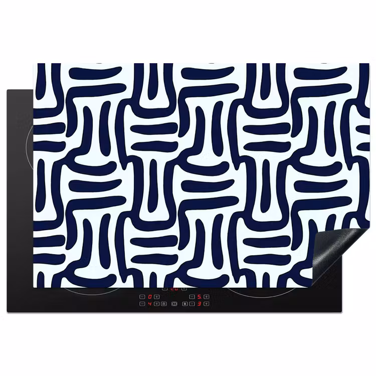 Inductie beschermer - Abstract - Modern - Blauw — 2