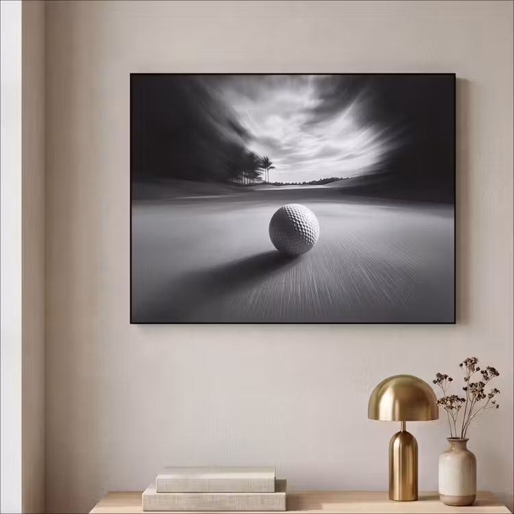 Art Frame - Golfbal - Wazig - Zwart — 3