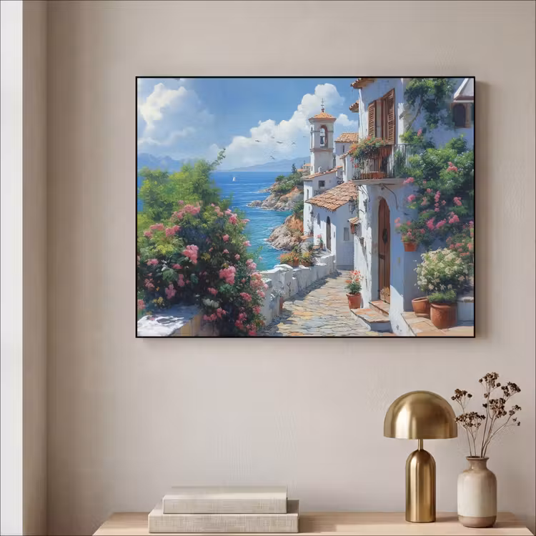 Art Frame - Huizen - Zee - Bomen - Bloemen — 3