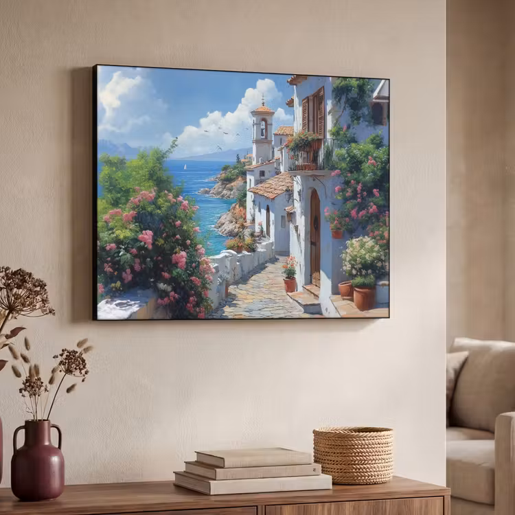 Art Frame - Huizen - Zee - Bomen - Bloemen — 4