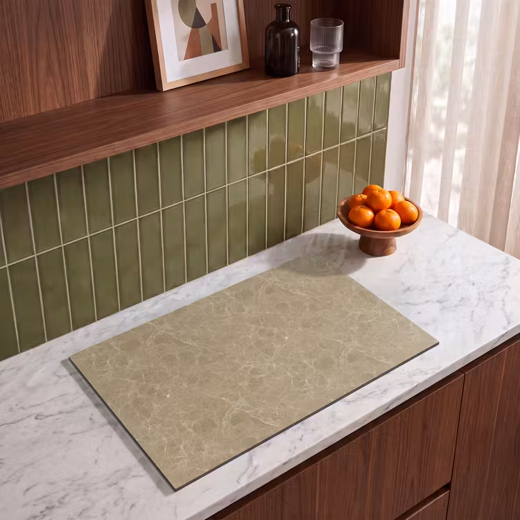 Inductie beschermer - Beige - Marmer - Witte aders — 4