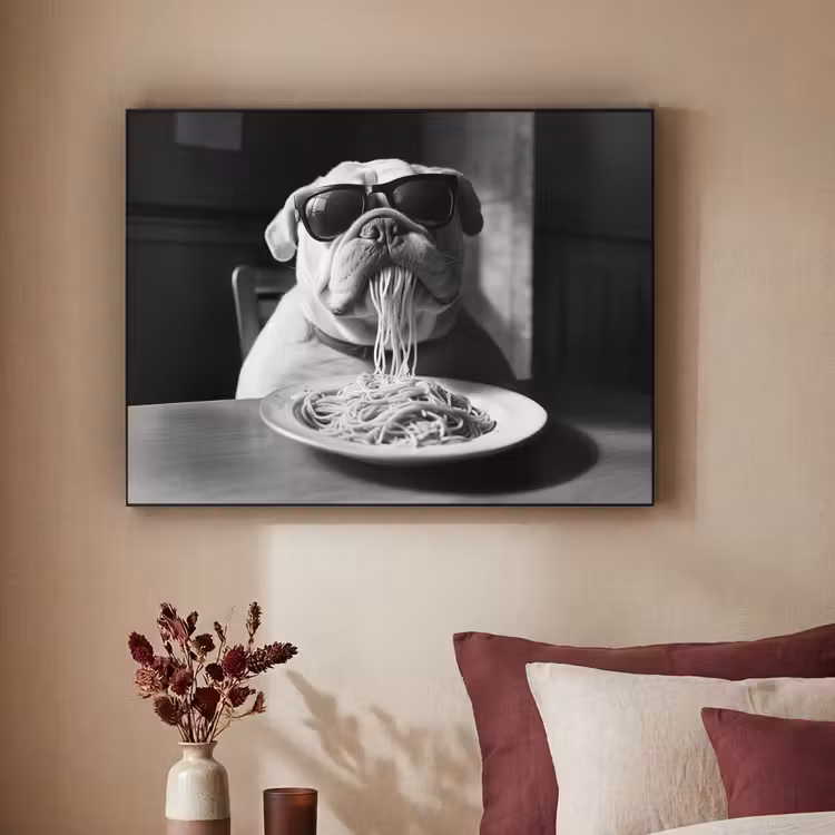 Art Frame - Hond - Bulldog - Pasta - Bril - Stoer - Dieren — 2