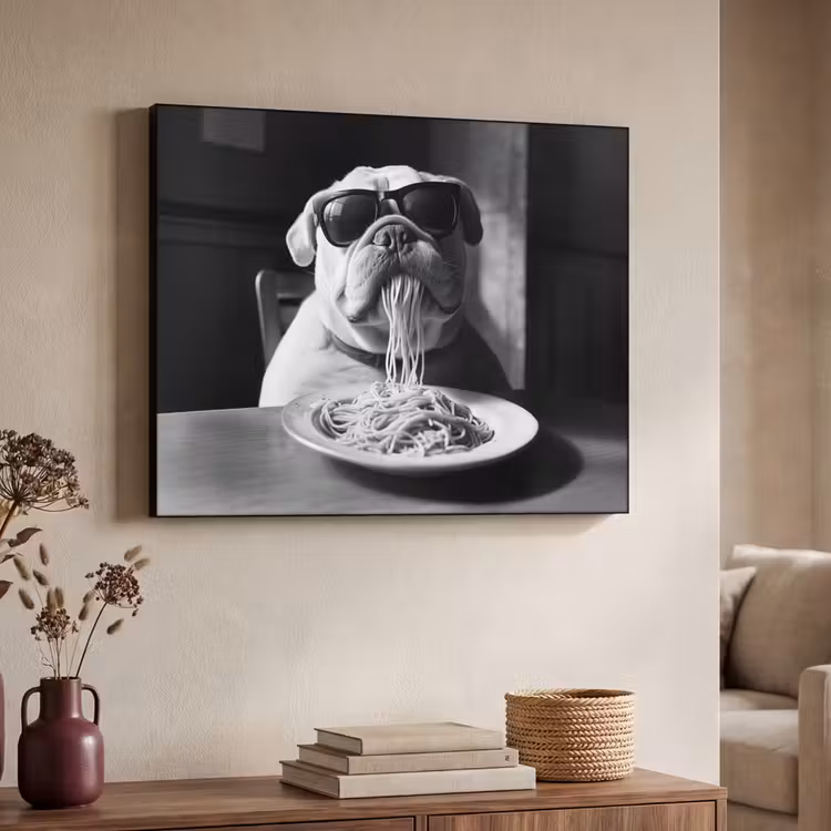 Art Frame - Hond - Bulldog - Pasta - Bril - Stoer - Dieren — 4