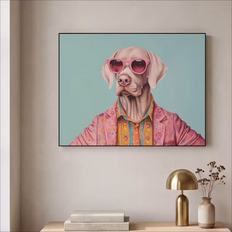 Art Frame - Hond - Overhemd - Bloemen - Bril — 3