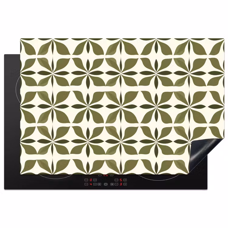 Inductie beschermer - Botanisch - Retro - Groen — 1