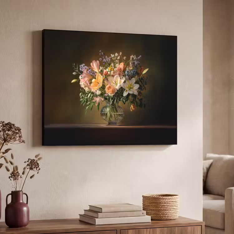 Art Frame - Glazen - Bloemen - Boeket - Kleuren — 4