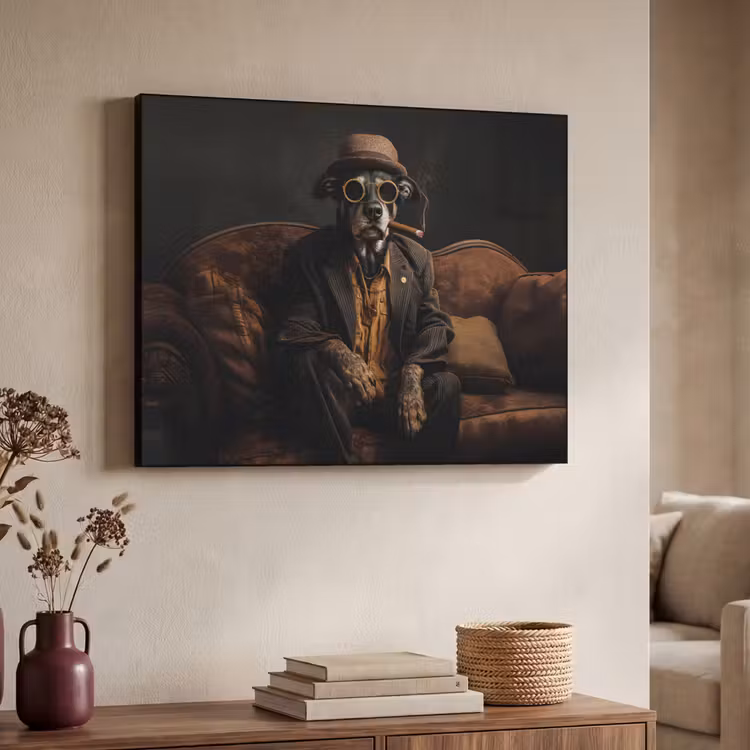 Art Frame - Hond - Sigaar - Hoed - Pak — 4