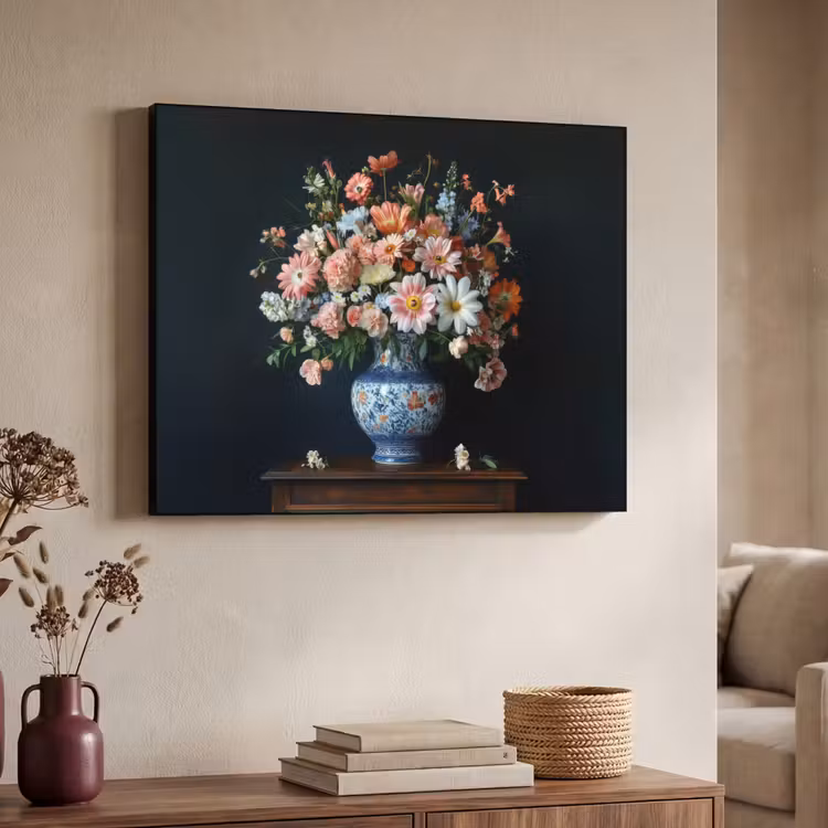 Art Frame - Hout - Vaas - Kleuren - Bloemen — 4