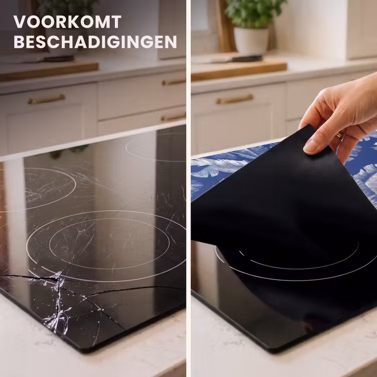 Inductie beschermer - Blad - Palm - Blauw — 1