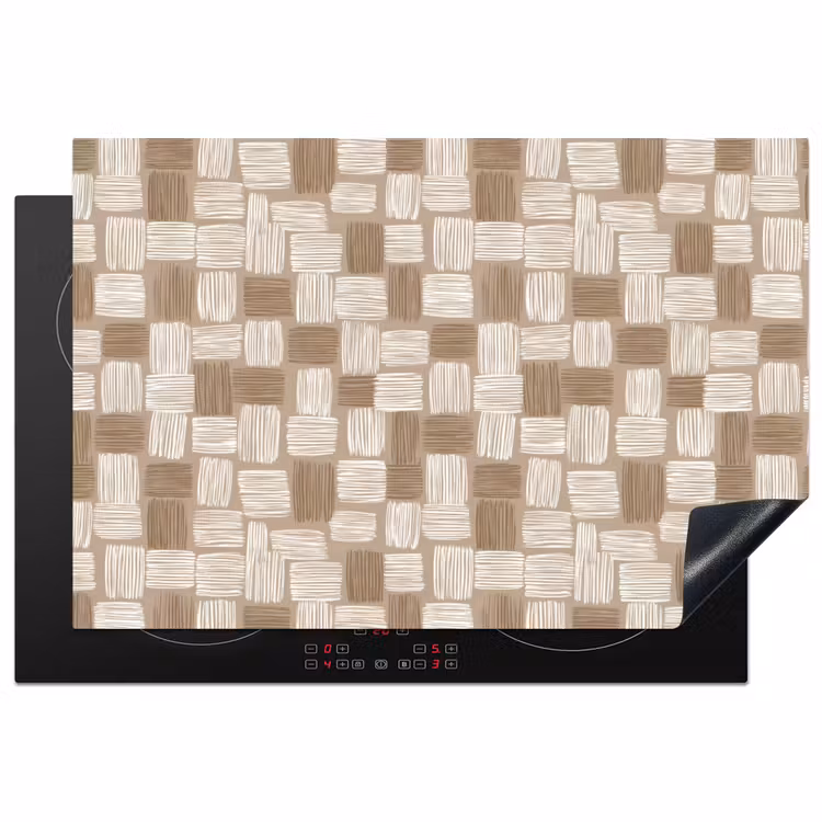 Inductie beschermer - Blok - Patroon - Bruin — 2