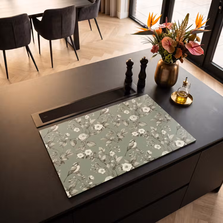 Inductie beschermer - Botanisch - Vogels - Groen — 3