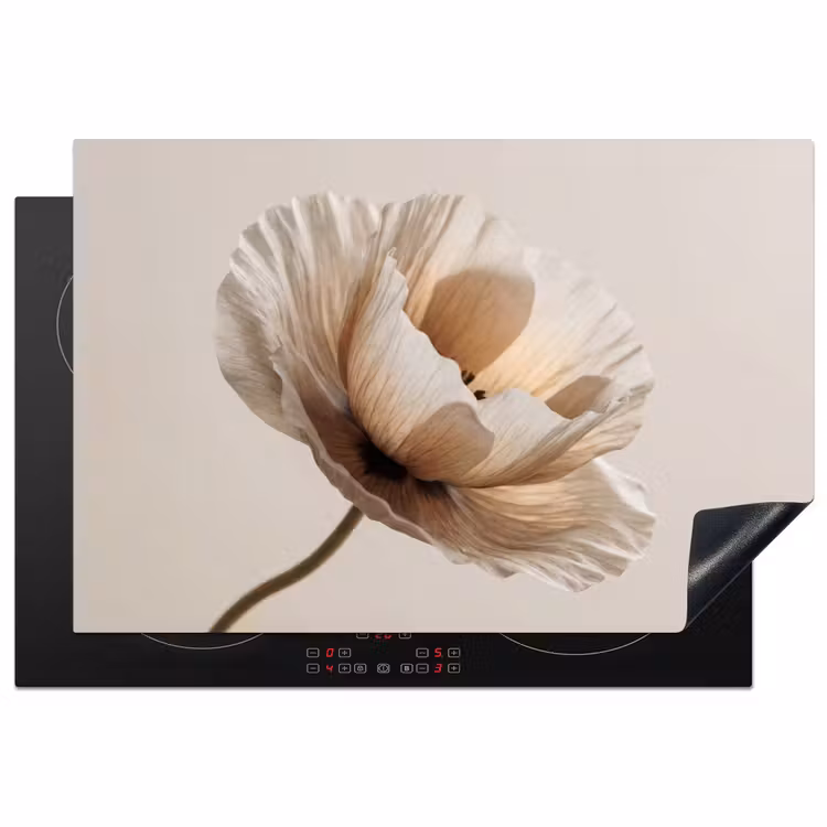 Inductie beschermer - Bloem - Beige - Crème — 2