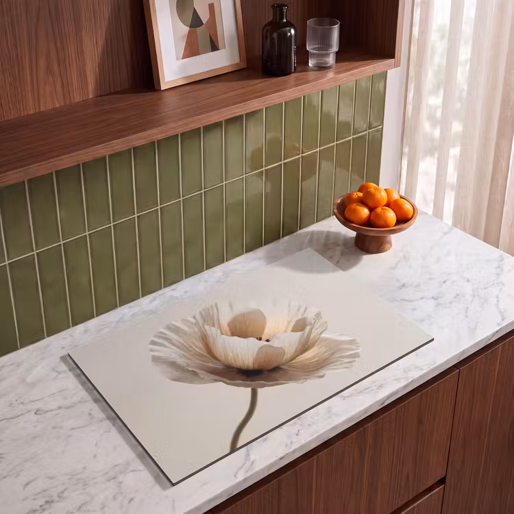 Inductie beschermer - Bloem - Beige - Crème — 4