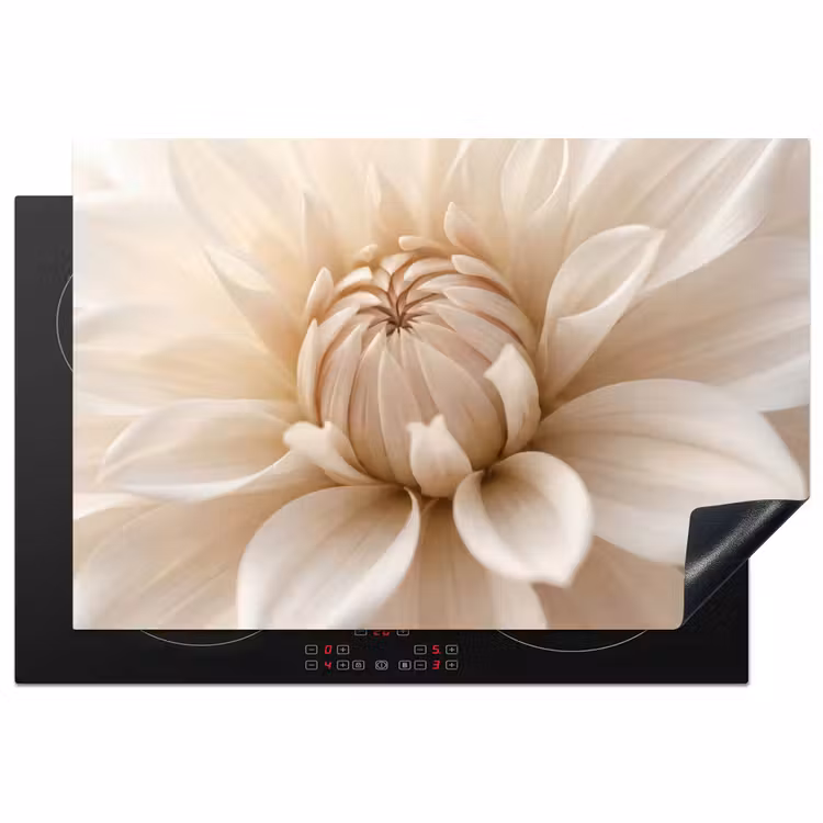 Inductie beschermer - Bloem - Dahlia - Wit — 2