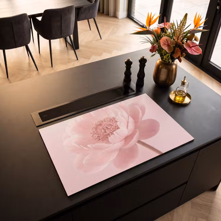 Inductie beschermer - Bloem - Pioenroos - Roze — 3
