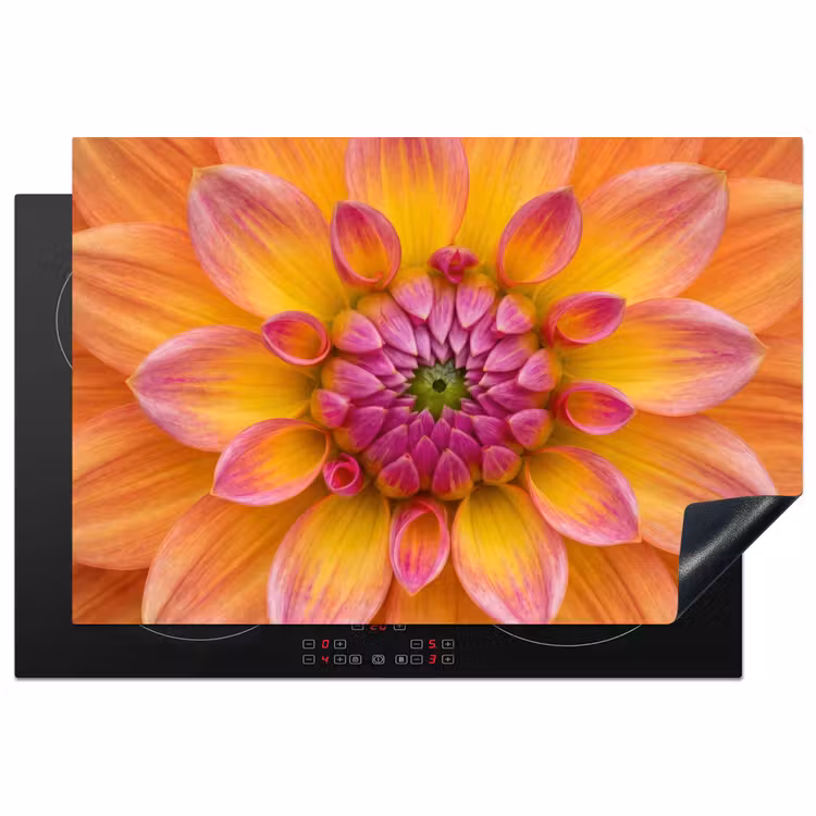 Inductie beschermer - Dahlia - Bloem - Oranje — 2