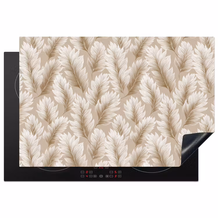 Inductie beschermer - Botanisch - Patroon - Beige — 2