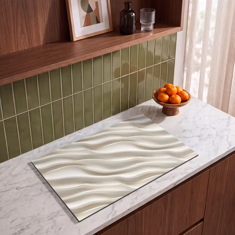 Inductie beschermer - Diagonaal - Golven - Crème — 4