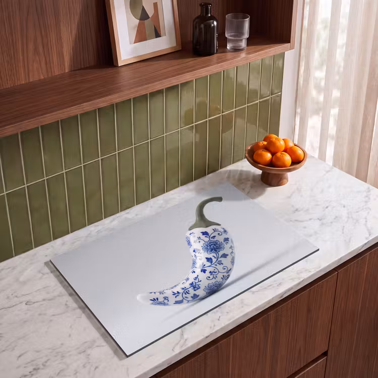 Inductie beschermer - Chilipeper - Keramiek - Blauw — 4