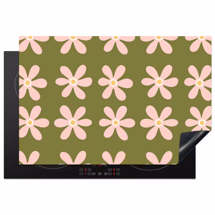 Inductie beschermer - Bloem - Modern - Groen — 1