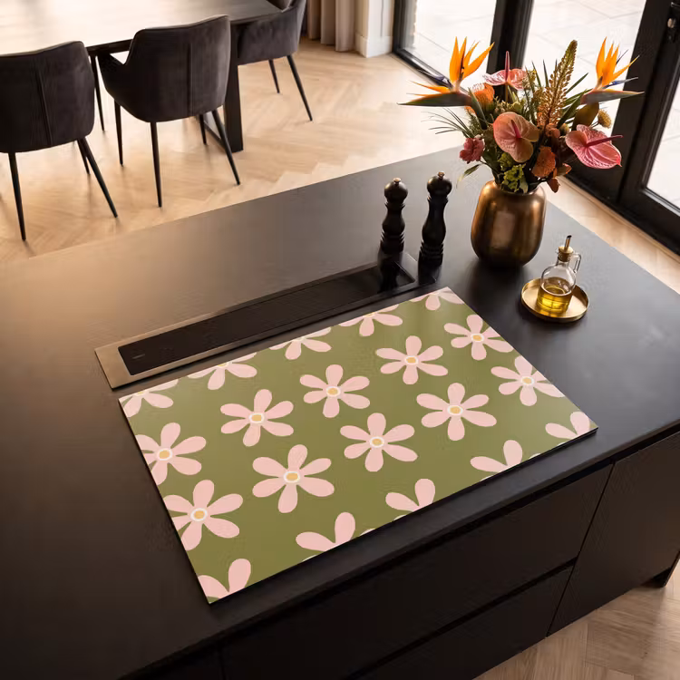 Inductie beschermer - Bloem - Modern - Groen — 3